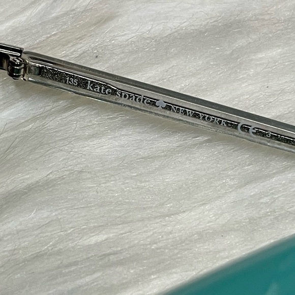 KATE SPADE ♠️ AVIATOR SILVER FRAME SUNGLASSES NEW IN ORIGINAL BOX - Picture 12 of 16